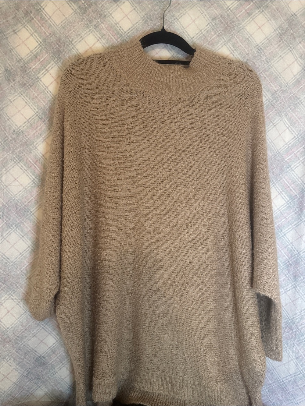 Mud Pie Neutral Taupe Cowlneck Pullover Sweater